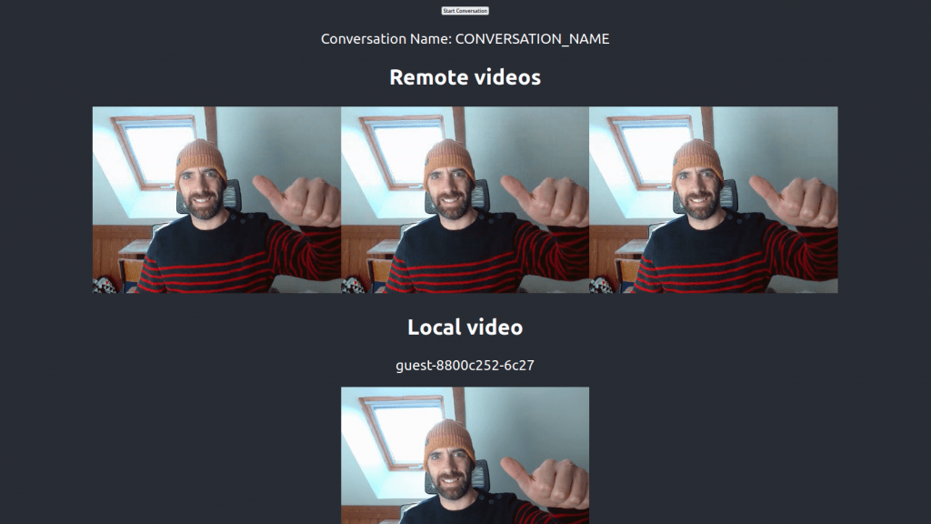 Get a reactJS video communication application